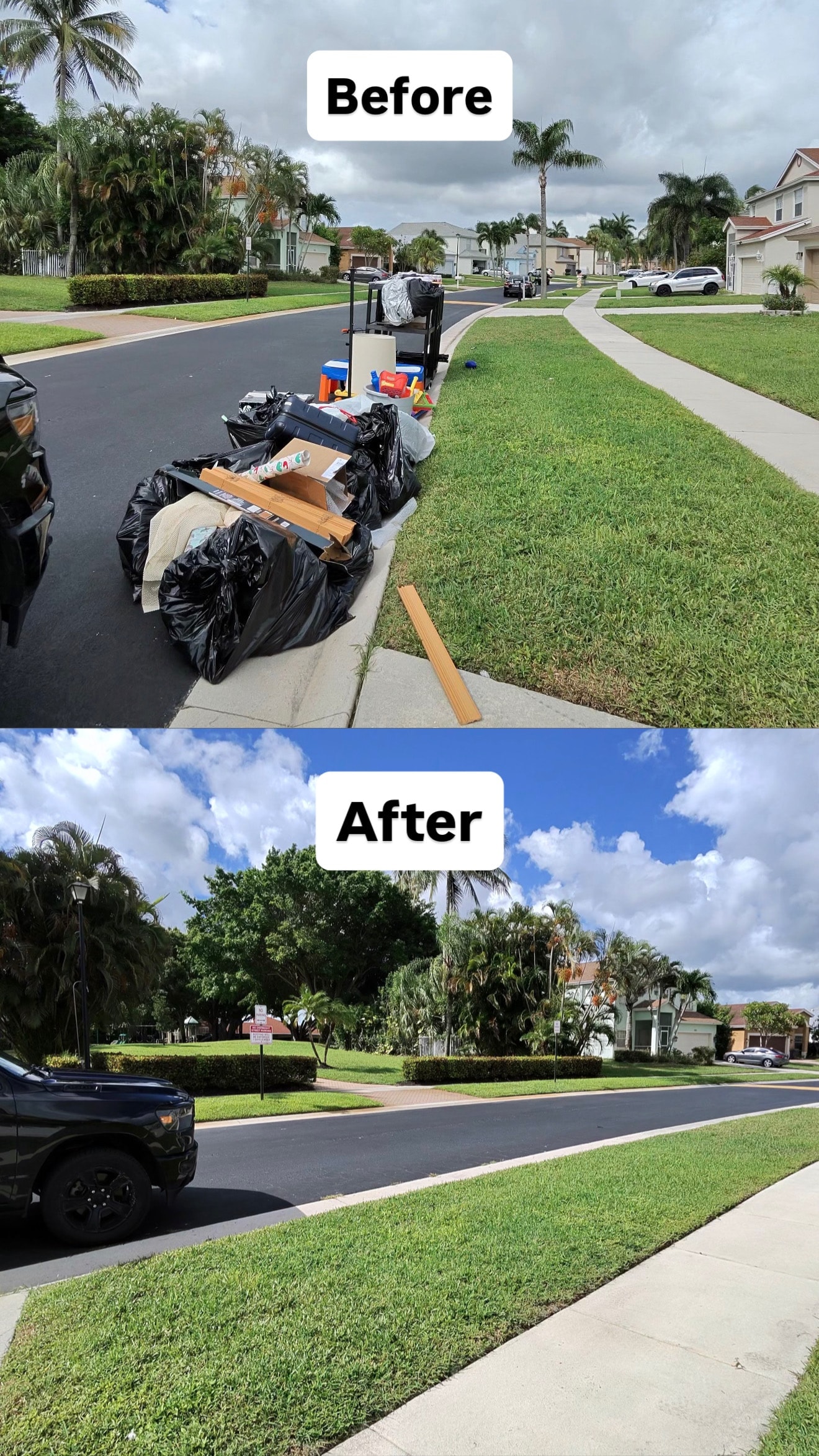 After — Curbside Debris